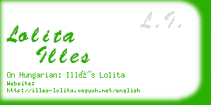 lolita illes business card